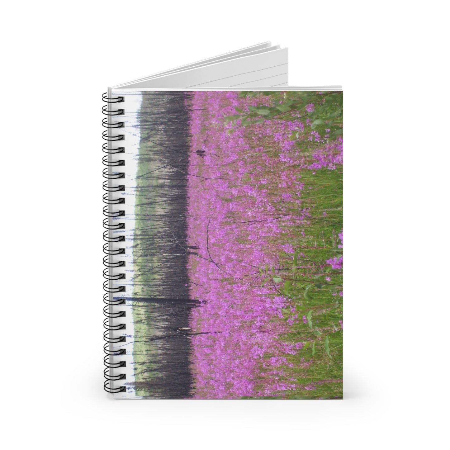 Wildflower Field Spiral Notebook — Floral Ruled Journal for Notes & Nature Lovers