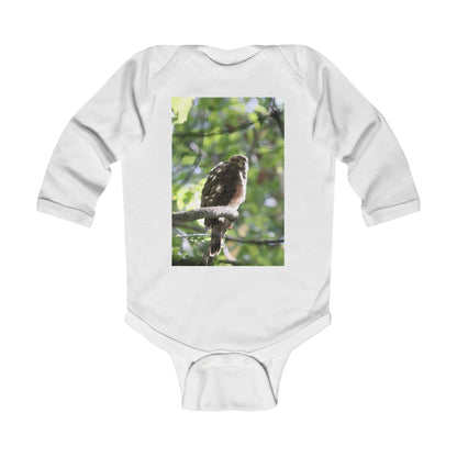 Baby Bodysuit with Perched Hawk Photo - Nature Infant Long Sleeve Onesie