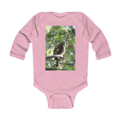 Baby Bodysuit with Perched Hawk Photo - Nature Infant Long Sleeve Onesie