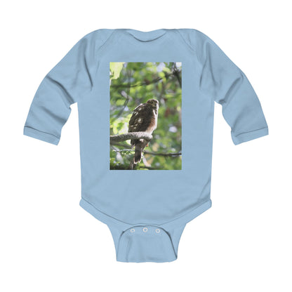 Baby Bodysuit with Perched Hawk Photo - Nature Infant Long Sleeve Onesie