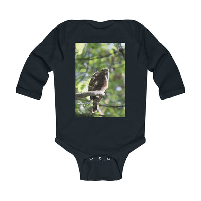 Baby Bodysuit with Perched Hawk Photo - Nature Infant Long Sleeve Onesie