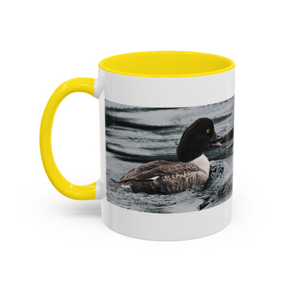 Goldeneye Duck Photo Accent Coffee Mug — Wildlife Nature Lover Gift (11/15 oz)