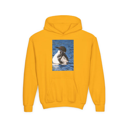 Youth Hoodie with Common Loon Photo – Nature-Lover Kids Pullover