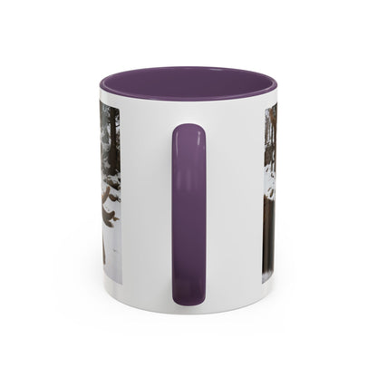 Elk in Snow Accent Coffee Mug — Nature Wildlife Photo Mug (11/15oz)