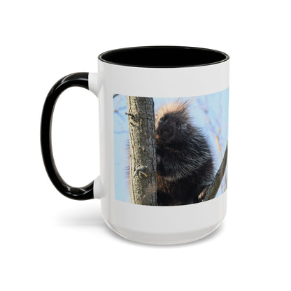 Porcupine Photo Accent Coffee Mug — Wildlife Nature Lover Gift (11/15oz)