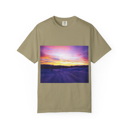 Vibrant Sunset Unisex T-Shirt, Casual Wear, Gift for Nature Lovers, Summer Style, Travel Top, Unique Graphic Tee
