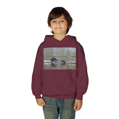 Youth Hoodie — Swimming Ducks Nature Photo Sweatshirt