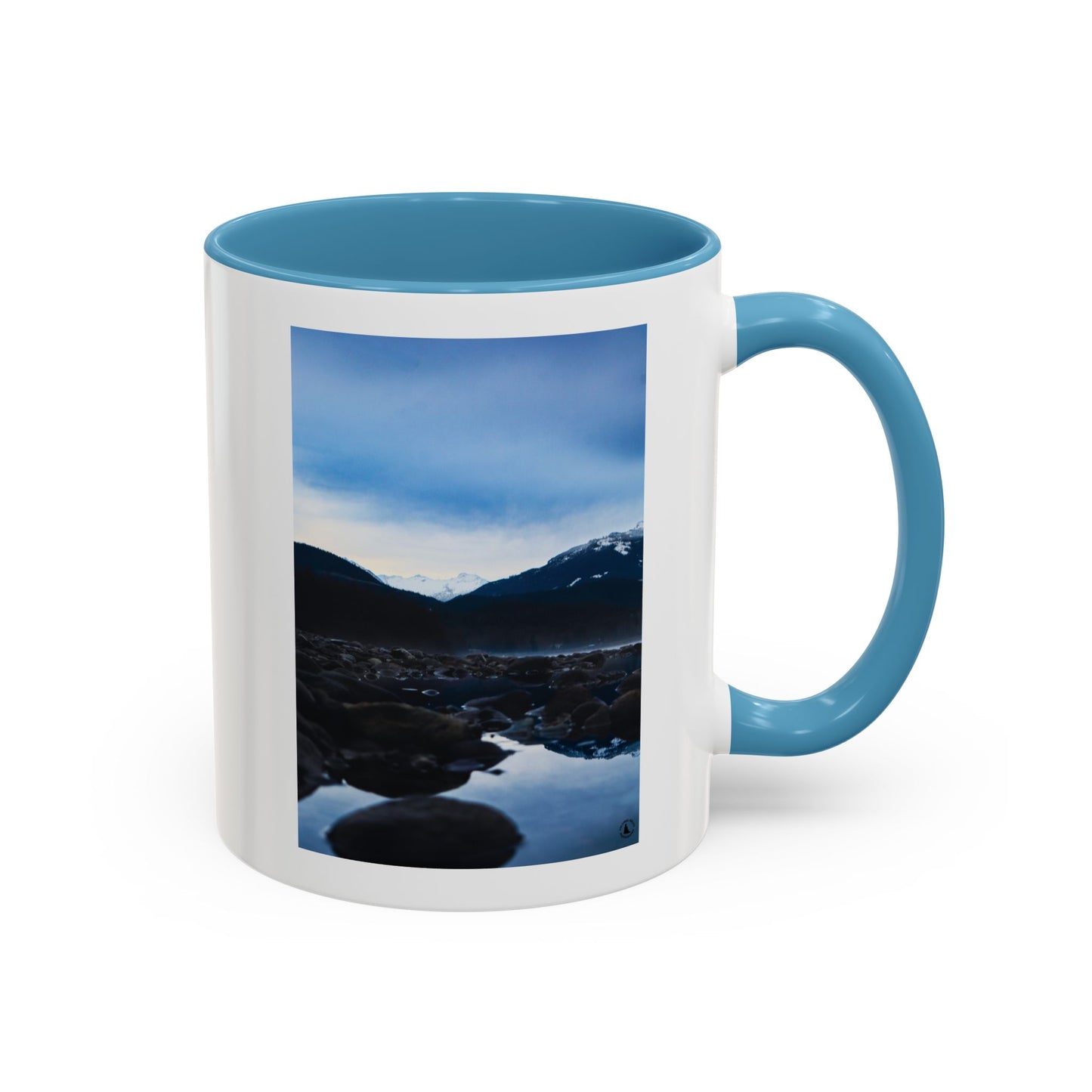 Mountain Lake Accent Coffee Mug — Scenic Wilderness Photo Travel Gift (11/15oz)