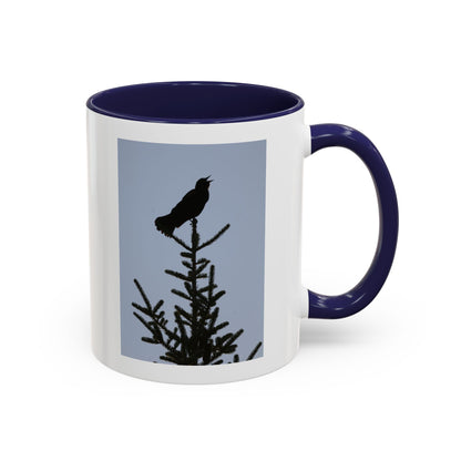 Songbird Silhouette Accent Coffee Mug — Black Interior 11/15oz