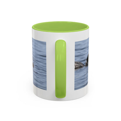 Loon Family Accent Coffee Mug — Scenic Lake Bird Photography (11/15oz)