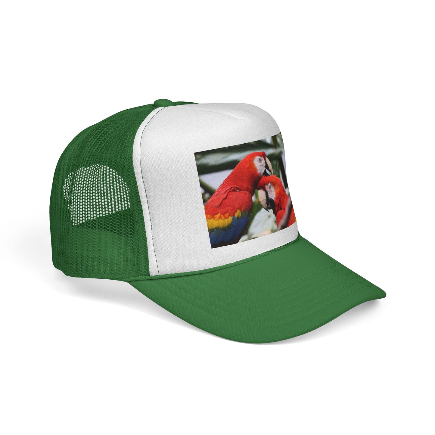 Parrot Love Trucker Cap — Tropical Scarlet Macaw Mesh Hat