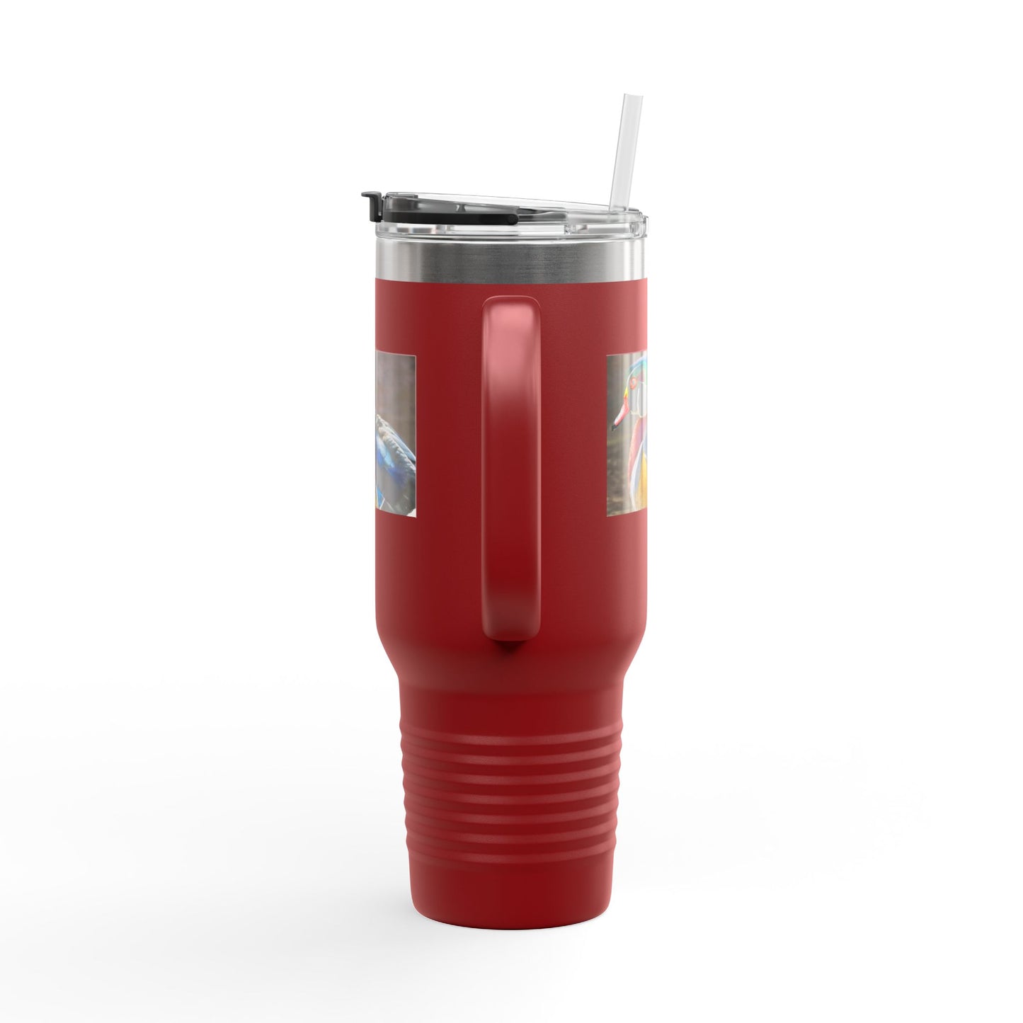 Wood Duck 40oz Insulated Travel Mug — Large Stainless Tumbler with Handle