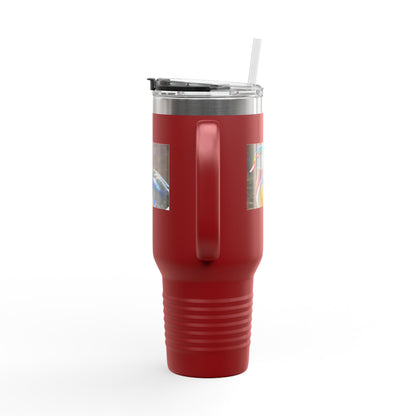 Wood Duck 40oz Insulated Travel Mug — Large Stainless Tumbler with Handle