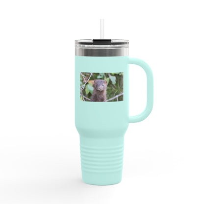 Otter Photo 40oz Insulated Travel Mug — Cute Wildlife Stainless Tumbler