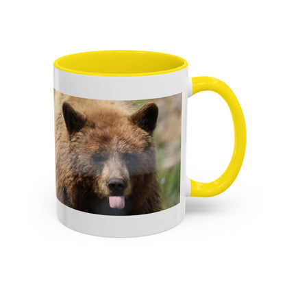 Funny Brown Bear Photo Accent Coffee Mug (11/15 oz)
