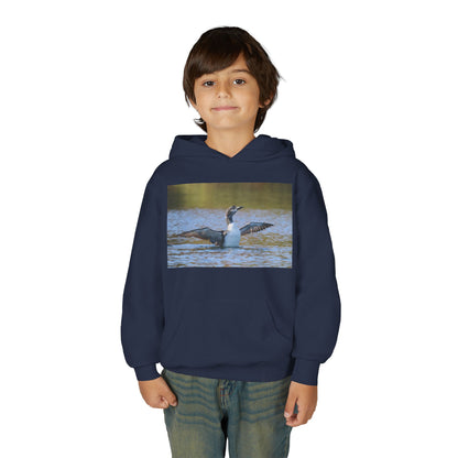 Youth Hoodie with Loon Photo – Nature Birdwatching Pullover