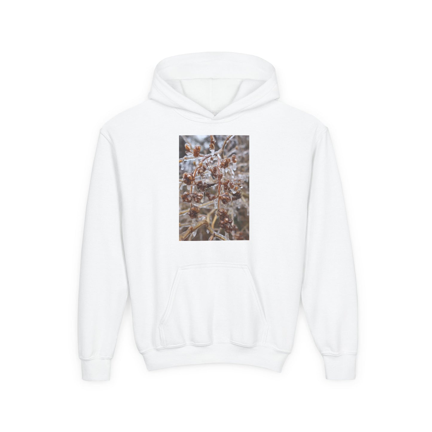Youth Hoodie — Frosted Winter Berries Photo Print