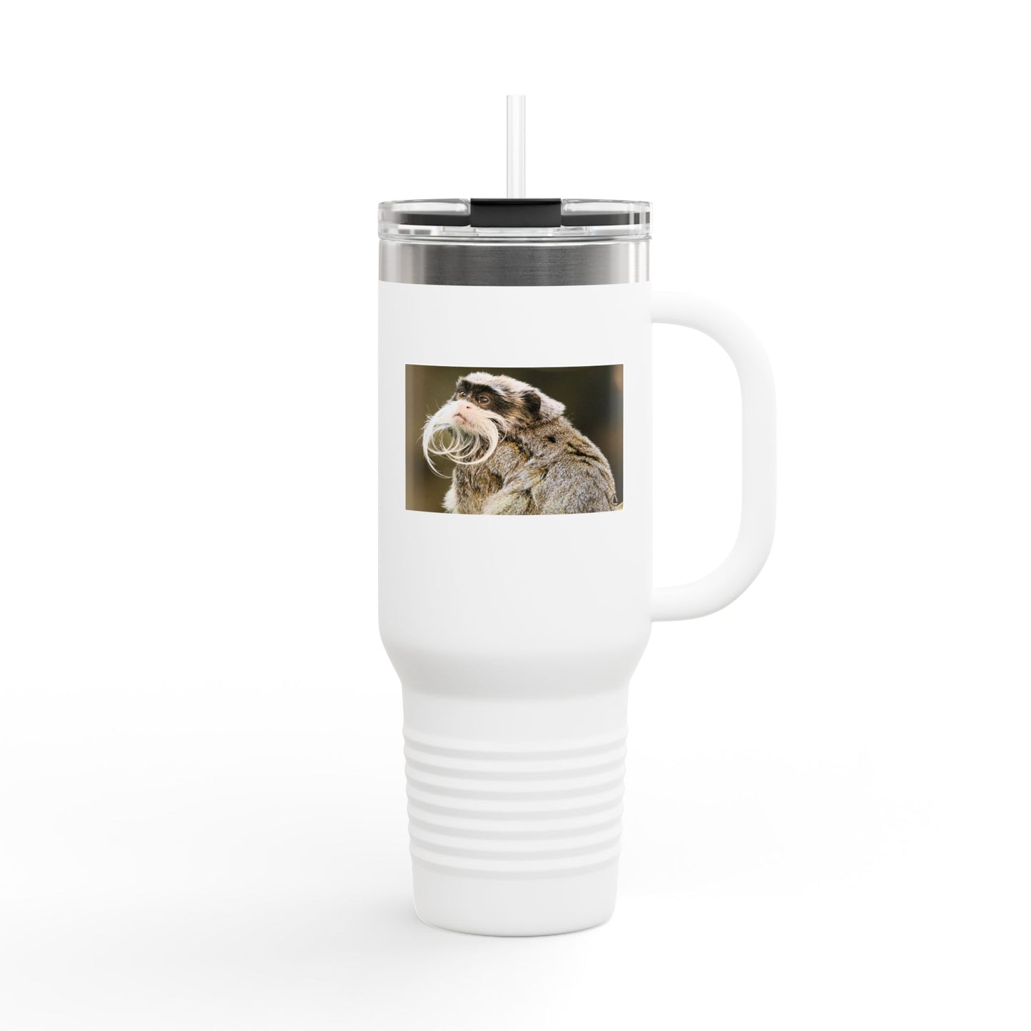 40oz Insulated Travel Mug – Cute Sloth Drinking Coffee Photo