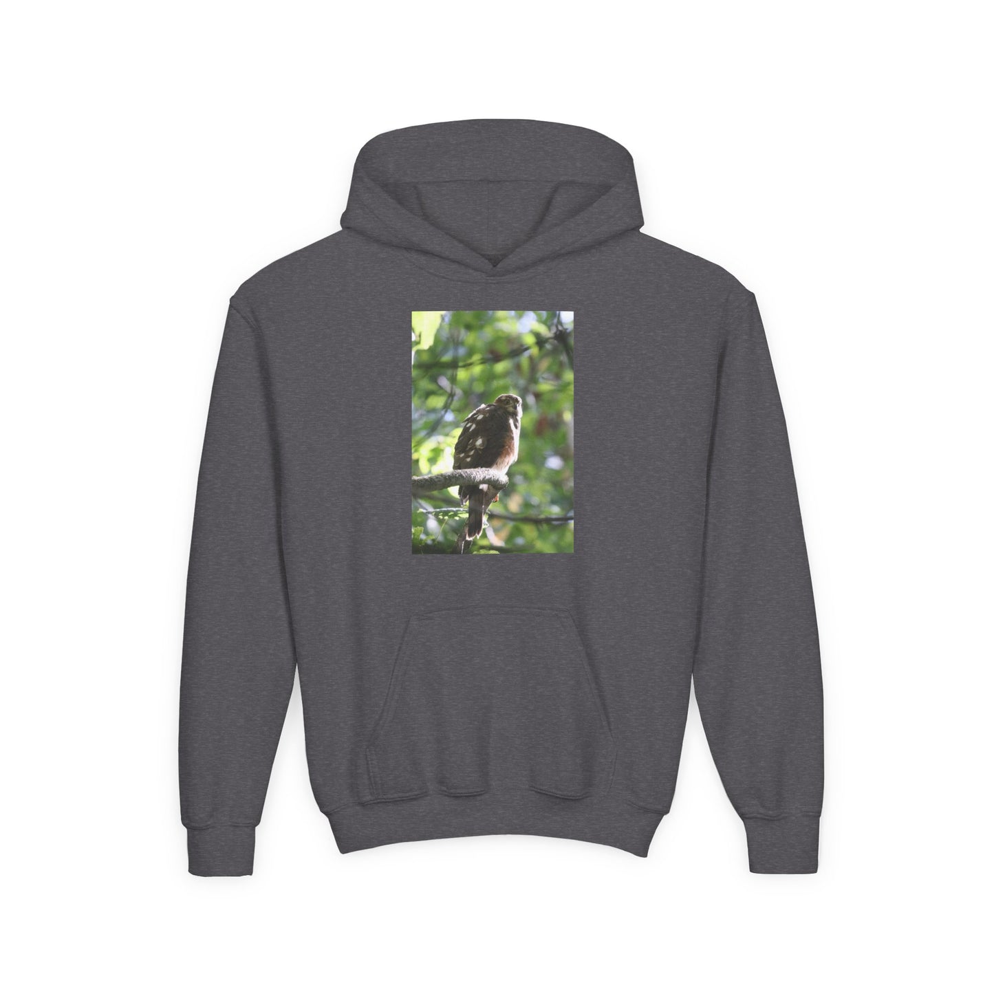 Youth Hoodie — Woodland Sparrow Photo Pullover