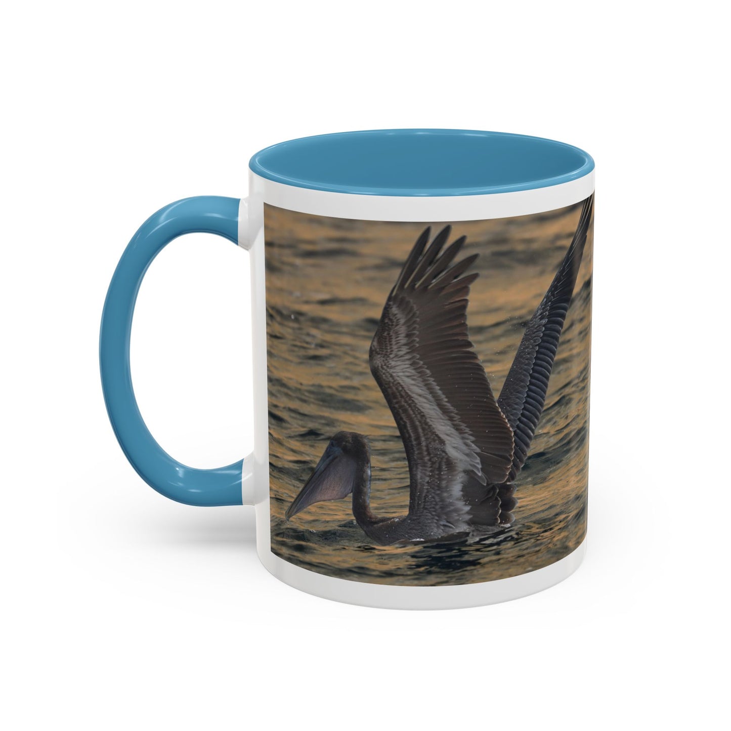 Pelican Sunrise Accent Coffee Mug — 11/15oz Ceramic Mug for Bird Lovers