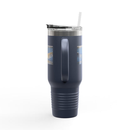 40oz Insulated Travel Mug with Seagull Photo – Large Stainless Steel Tumbler for Beach, Outdoor & Commuting