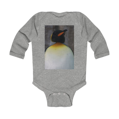 Penguin Photo Infant Bodysuit — Cute Emperor Penguin Baby Long Sleeve Onesie