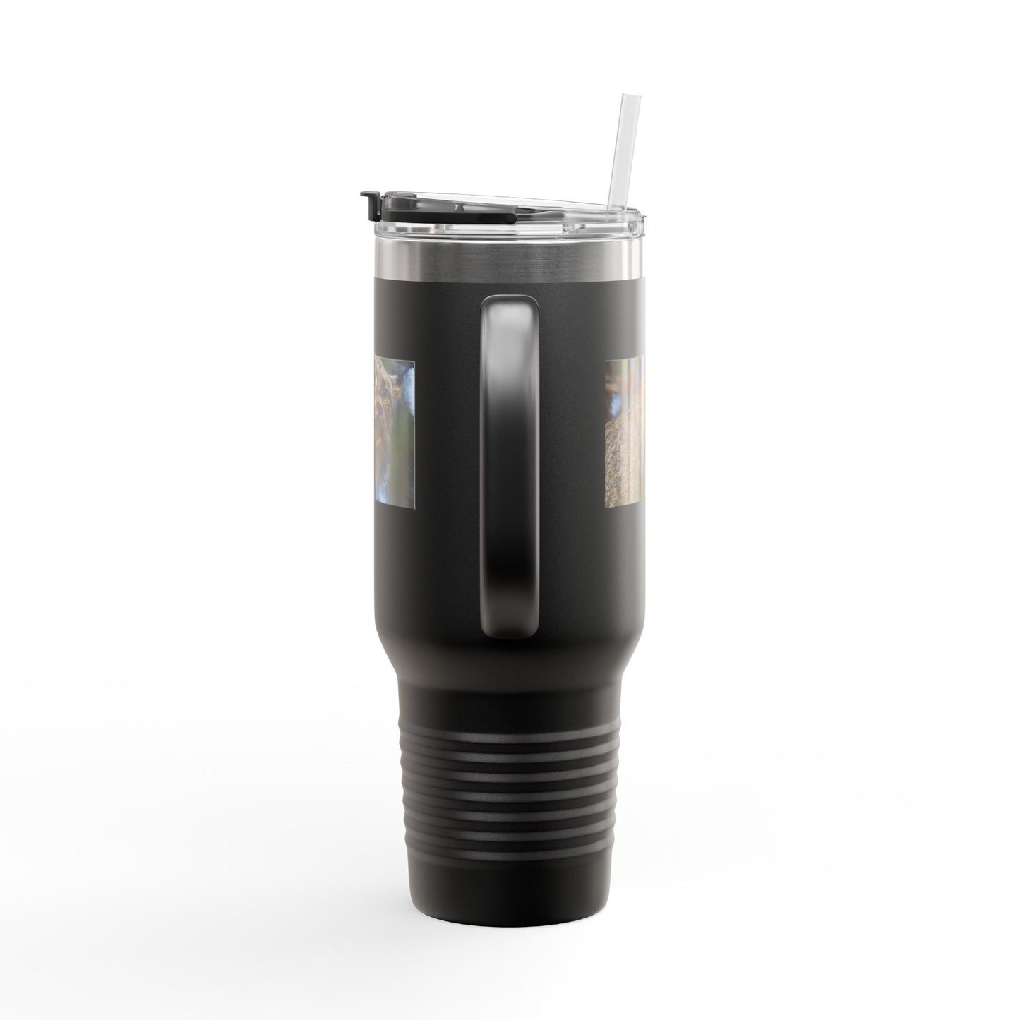 40oz Insulated Travel Mug with Wildcat Photo - Large Thermal Tumbler for Commuting & Outdoors