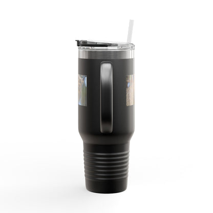 40oz Insulated Travel Mug with Wildcat Photo - Large Thermal Tumbler for Commuting & Outdoors