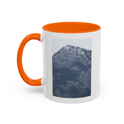 Mountain Peak Accent Coffee Mug – Snowy Forest Photo 11oz/15oz