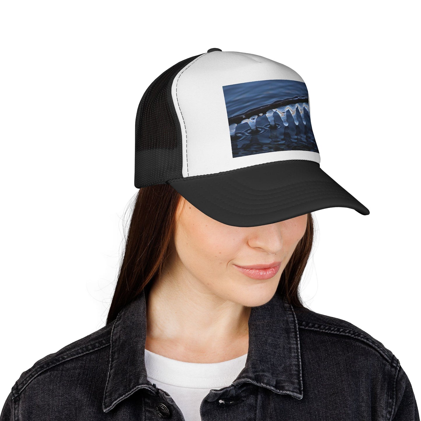 Trucker Cap — Winter Ice Wave Photo Print