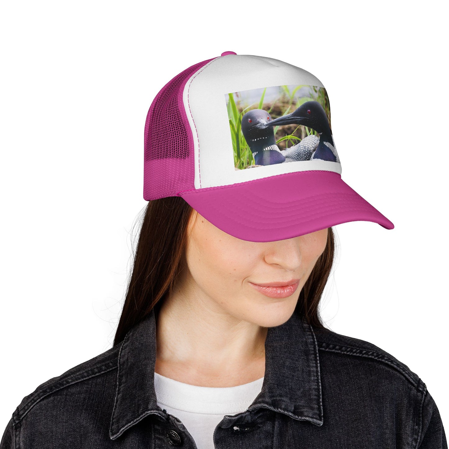 Loon Photo Trucker Cap — Wildlife Bird Hat for Nature Lovers