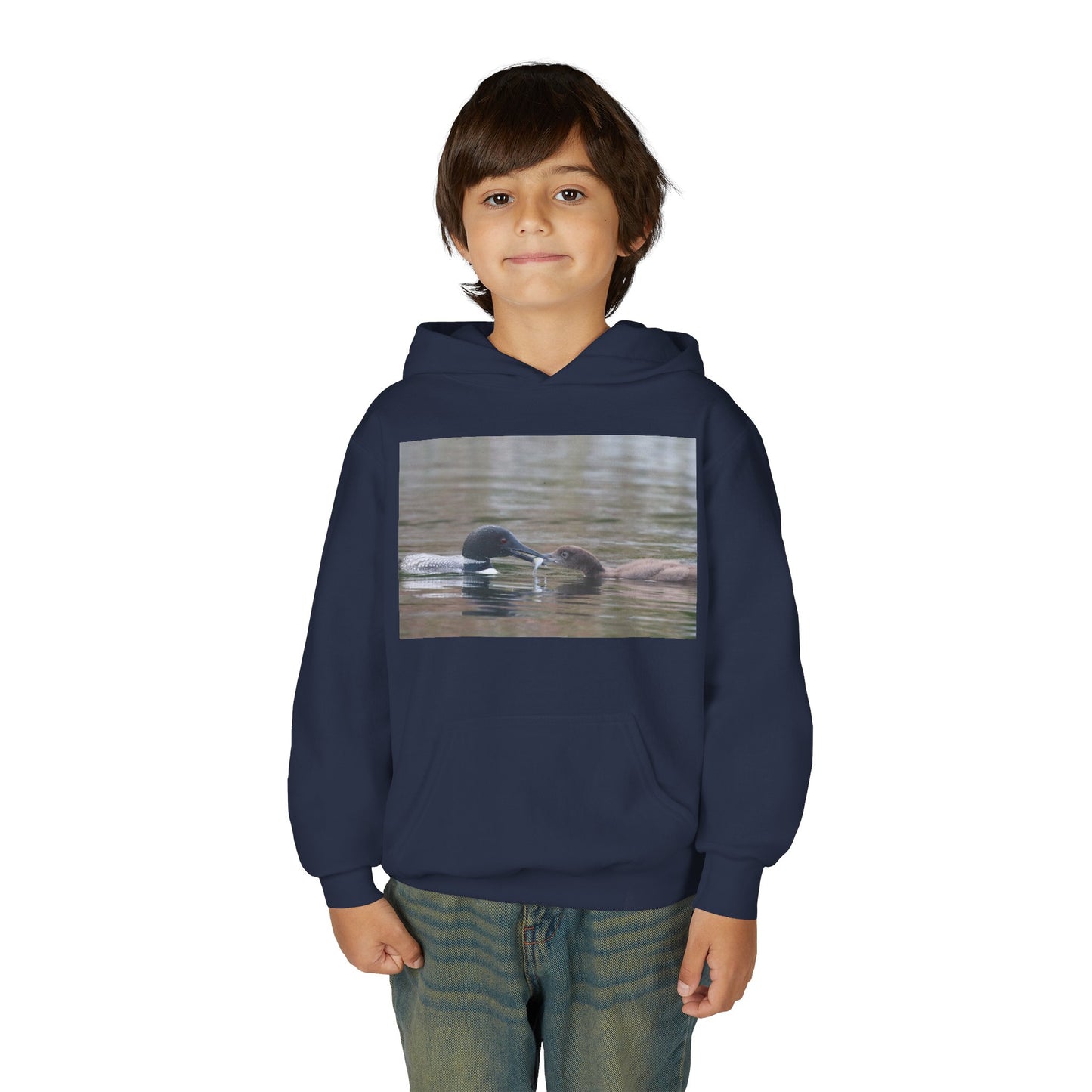 Youth Hoodie — Swimming Ducks Nature Photo Sweatshirt
