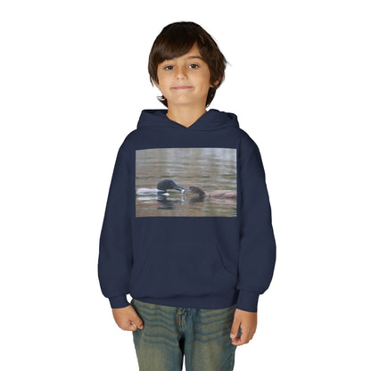 Youth Hoodie — Swimming Ducks Nature Photo Sweatshirt