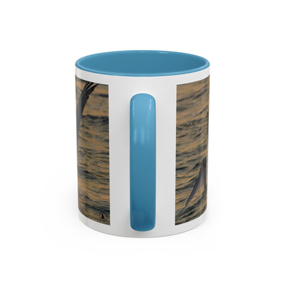 Pelican Sunrise Accent Coffee Mug — 11/15oz Ceramic Mug for Bird Lovers