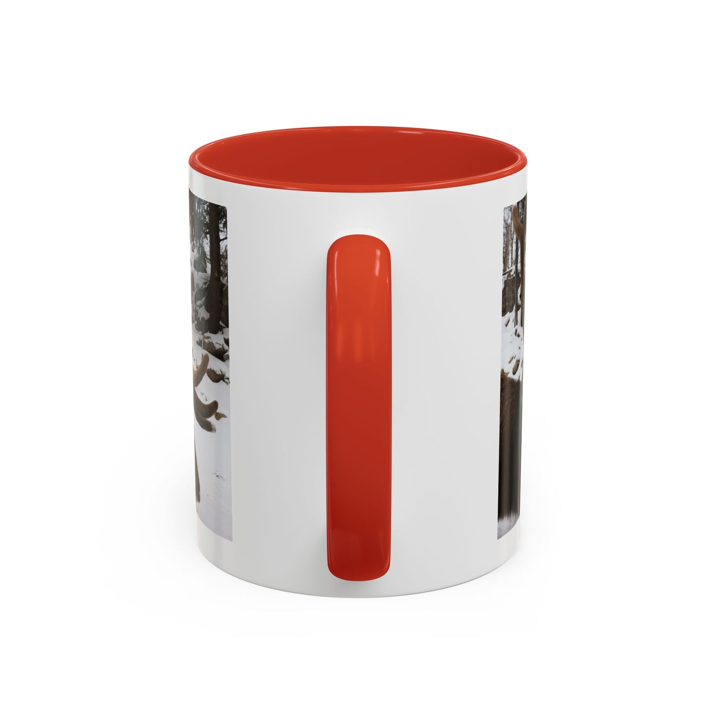Elk in Snow Accent Coffee Mug — Nature Wildlife Photo Mug (11/15oz)