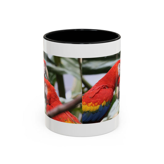 Scarlet Macaw Coffee Mug — Tropical Parrot Accent Mug (11/15oz)