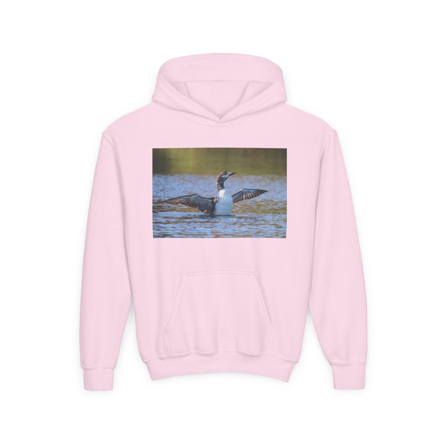 Youth Hoodie with Loon Photo – Nature Birdwatching Pullover