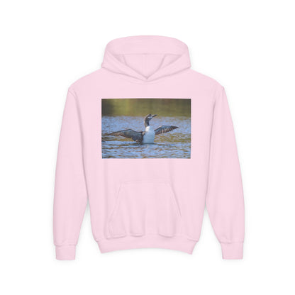 Youth Hoodie with Loon Photo – Nature Birdwatching Pullover