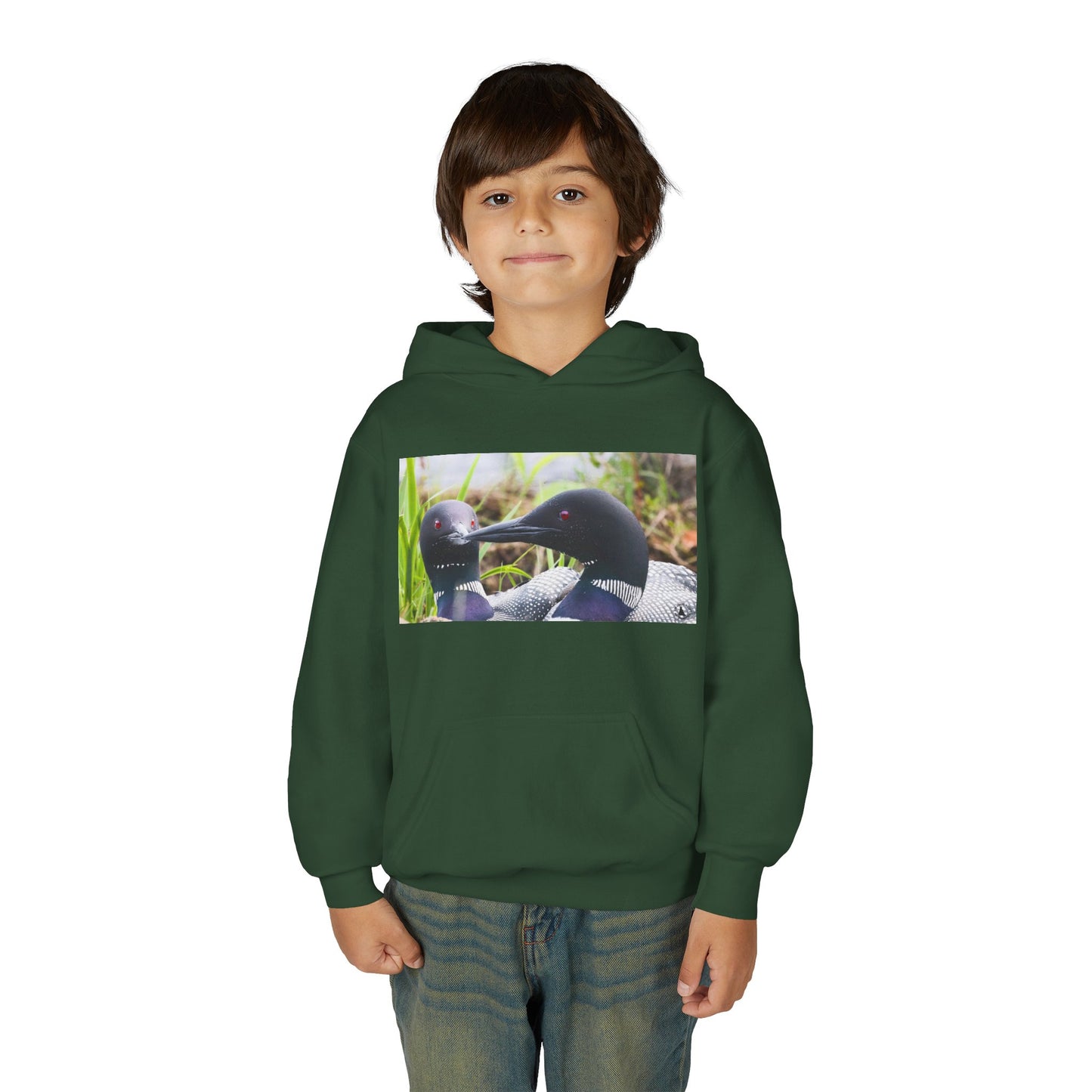 Youth Hoodie — Realistic Waterfowl Duck Photo Print