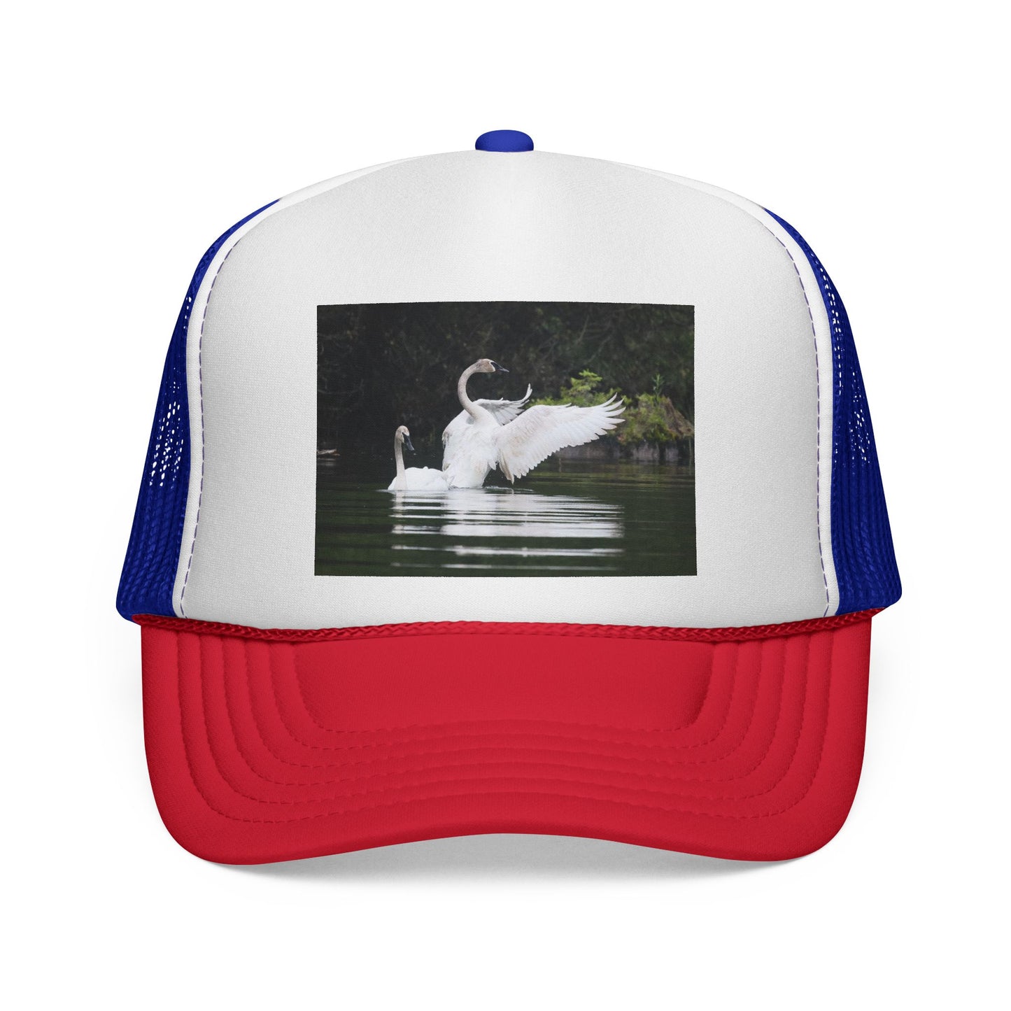 Swan Photo Trucker Cap — Wildlife Nature Hat