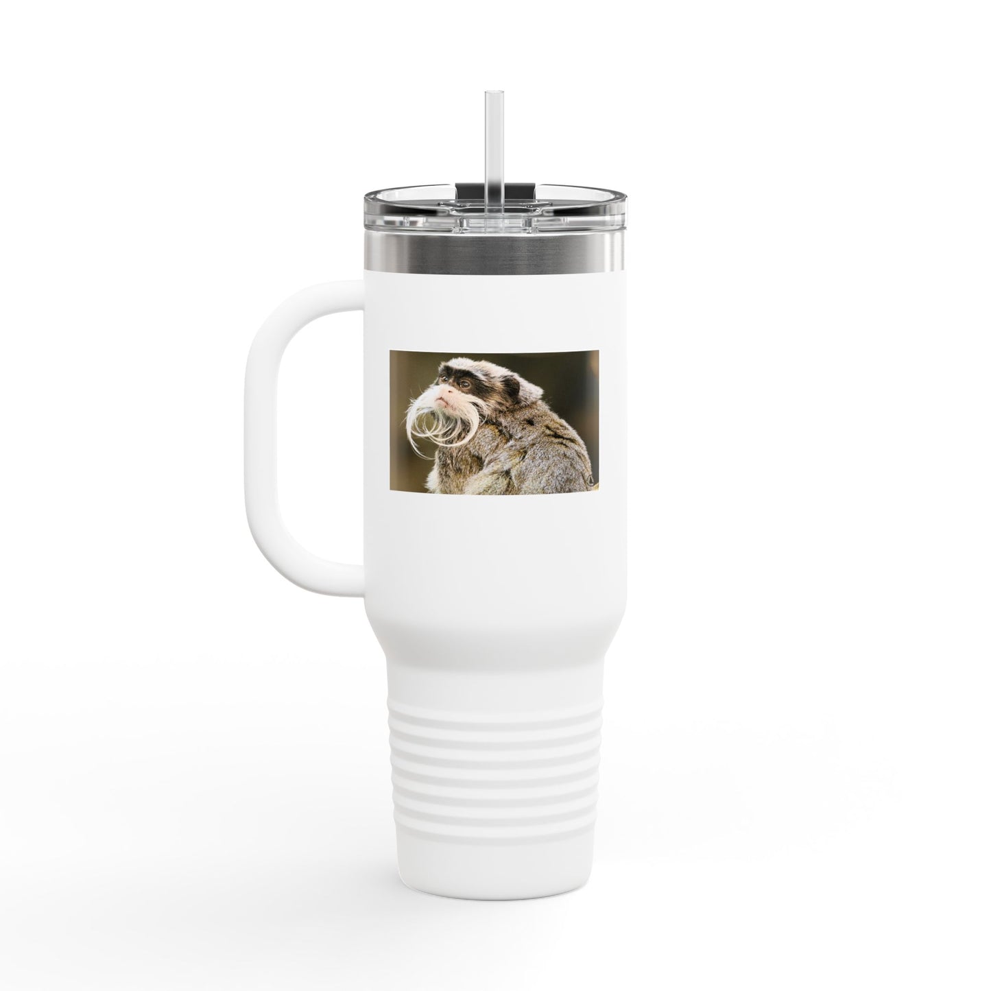 40oz Insulated Travel Mug – Cute Sloth Drinking Coffee Photo
