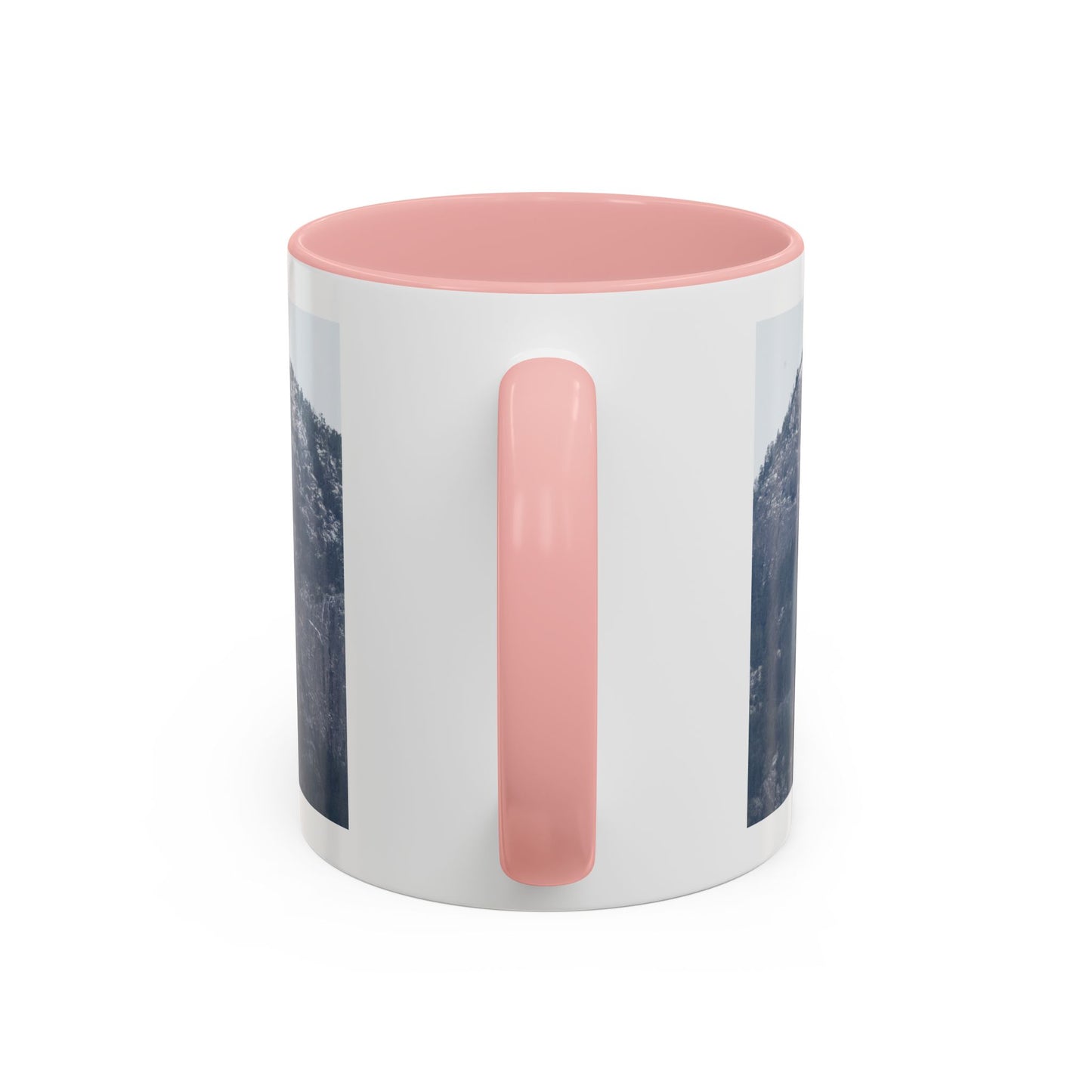 Mountain Peak Accent Coffee Mug – Snowy Forest Photo 11oz/15oz