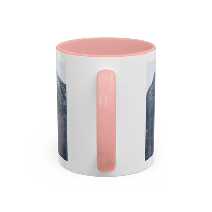 Mountain Peak Accent Coffee Mug – Snowy Forest Photo 11oz/15oz