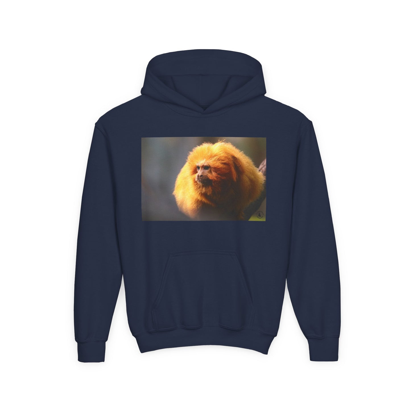 Golden Lion Tamarin Youth Hoodie — Cute Monkey Photo Sweatshirt for Kids