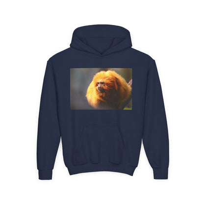 Golden Lion Tamarin Youth Hoodie — Cute Monkey Photo Sweatshirt for Kids
