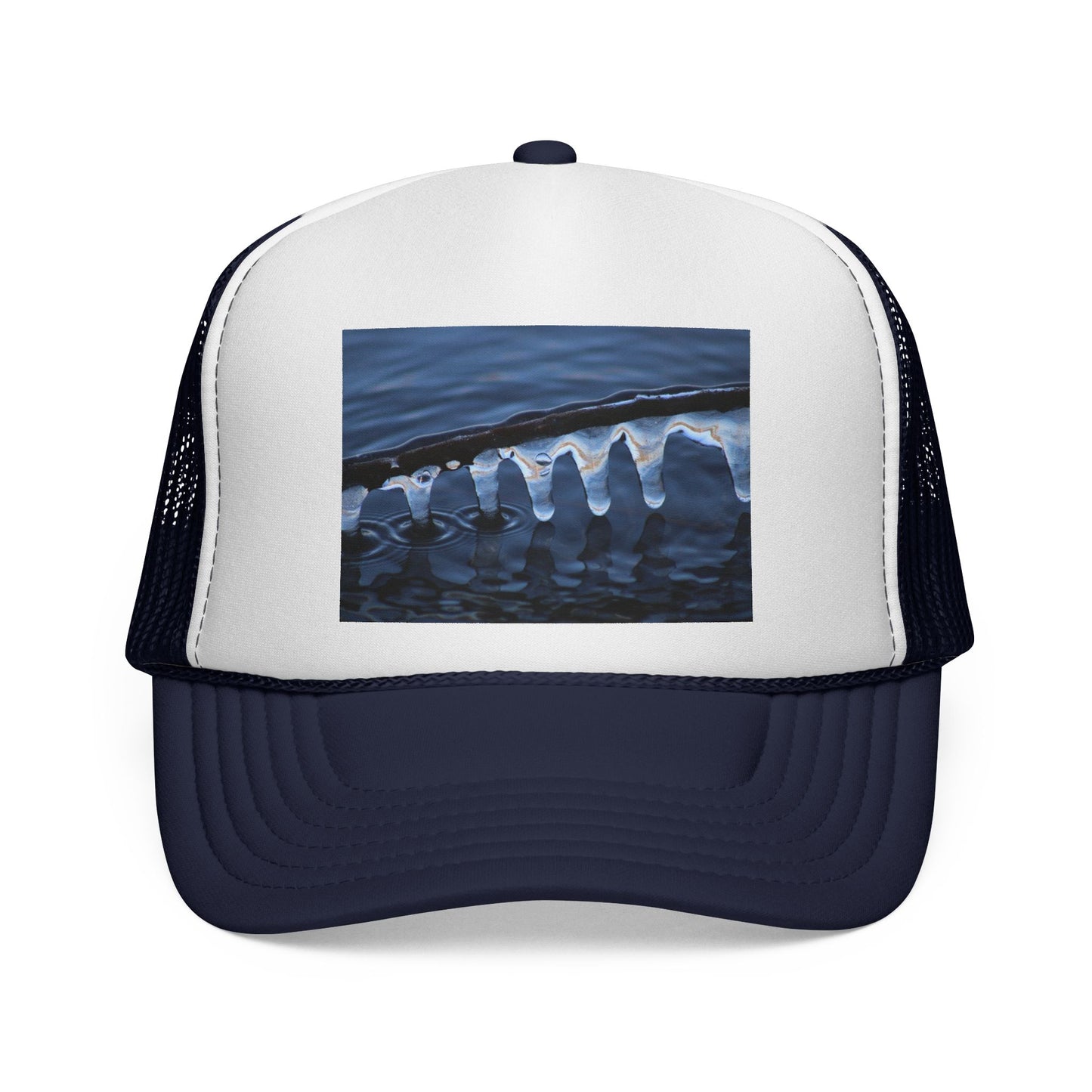 Trucker Cap — Winter Ice Wave Photo Print