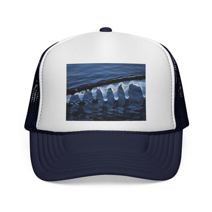 Trucker Cap — Winter Ice Wave Photo Print