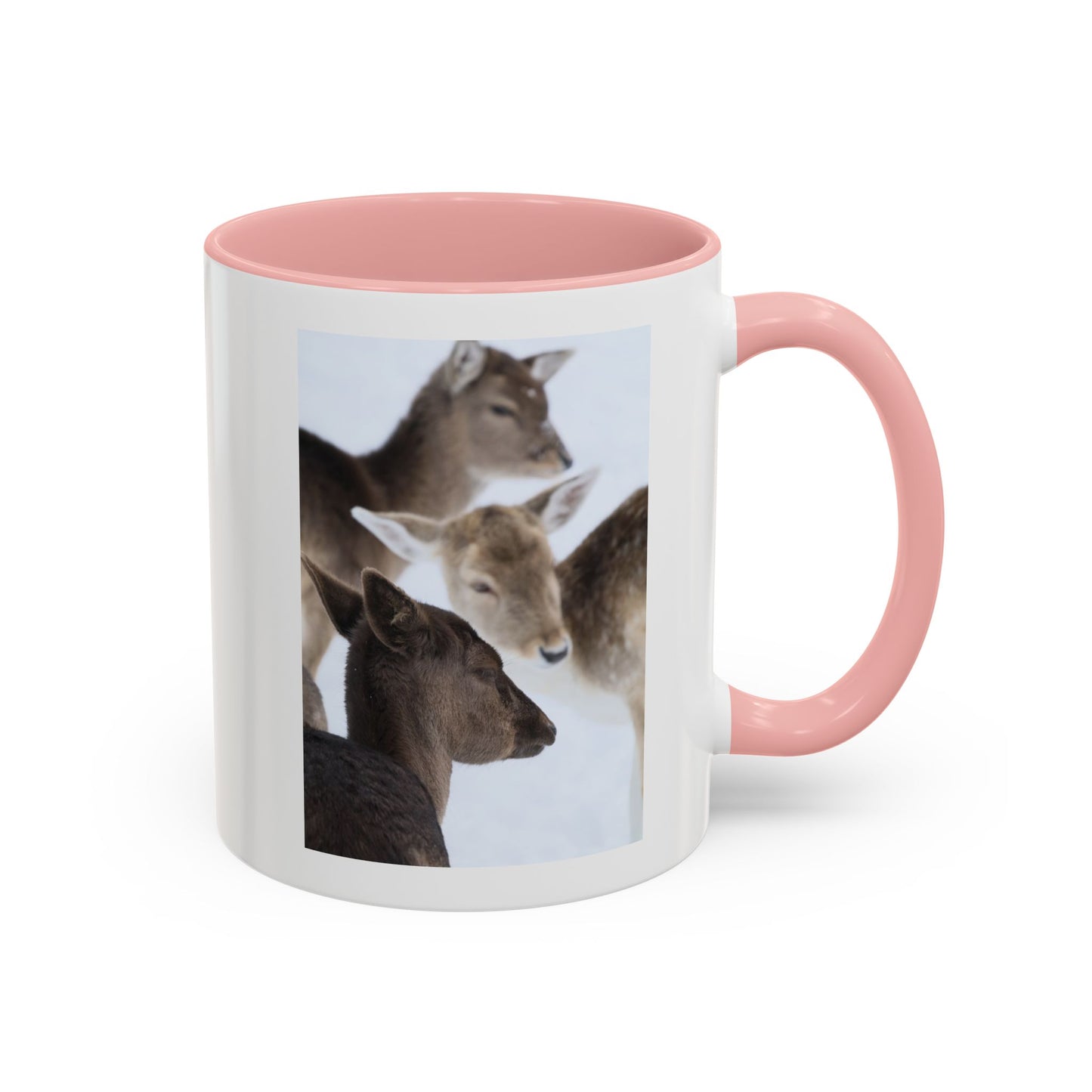 Deer Herd Accent Coffee Mug — Wildlife Photo Ceramic Mug (11/15oz)