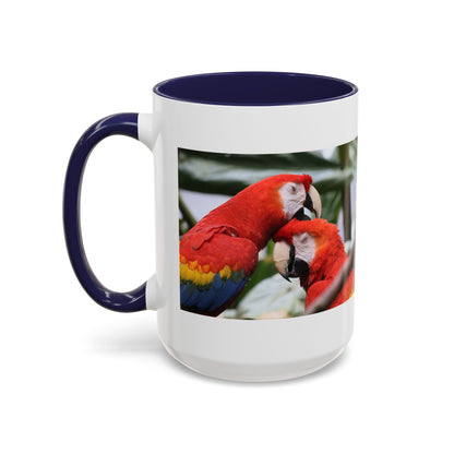 Scarlet Macaw Coffee Mug — Tropical Parrot Accent Mug (11/15oz)