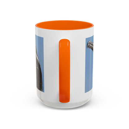 Cormorant Accent Coffee Mug — Blue Bird Portrait Ceramic Tea Cup (11/15oz)